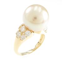 K18YG シロチョウパールリング