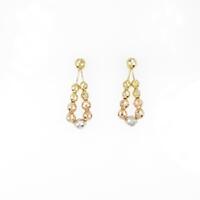 K18スリーカラー ピアス