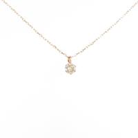 K18PG ソリティア ダイヤモンドネックレス