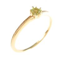 K18YG ペリドットリング