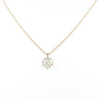 【リメイク】K18YGダイヤモンドネックレス 0．502ct・H・SI2・EXT