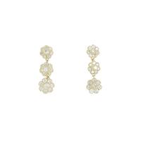 K18YG フラワー ダイヤモンドピアス