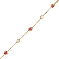【リメイク】K18YG ルビーブレスレット