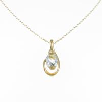 K18YG アクアマリンネックレス