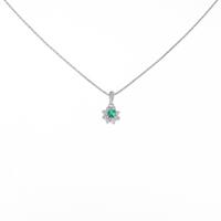 PT／K18WG エメラルドネックレス