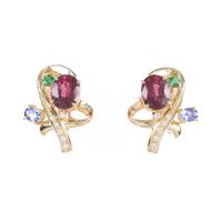 タサキ カラーストーンイヤリング