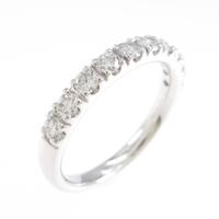 【リメイク】K18WG ハーフエタニティ ダイヤモンドリング