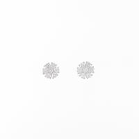 【リメイク】K18WG フラワー ダイヤモンドピアス