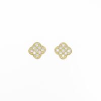 【リメイク】K18YG フラワー ダイヤモンドピアス