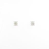 K18WG ダイヤモンドピアス