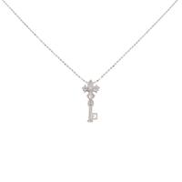 K18WG キー ダイヤモンドネックレス