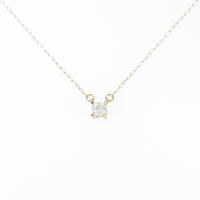 K18YG ソリティア ダイヤモンドネックレス