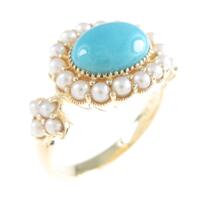 K18YG トルコイシリング