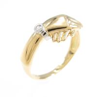 K18YG／PT ハンド ダイヤモンドリング