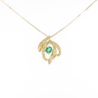 K18YG エメラルドネックレス