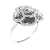 K18WG／K18BG ローズ ダイヤモンドリング