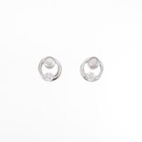 K18WG ダイヤモンドピアス