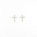 【新品】K18YG クロス ダイヤモンドピアス