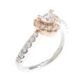 PT／K18PGダイヤモンドリング 0．212ct・E・SI1・ハートシェイプ