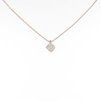 K18YG ダイヤモンドネックレス 0．326ct・M・VS1・プリンセスカット
