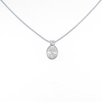プラチナダイヤモンドネックレス 1．418ct・J・I1・オーバルカット