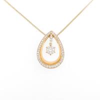 K18YG ダイヤモンドネックレス 0．509ct・H・SI2・EXT H＆C