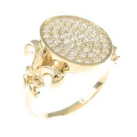 【リメイク】K18YG パヴェ ダイヤモンドリング