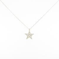 【新品】K18YG スター ダイヤモンドネックレス