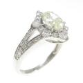 プラチナダイヤモンドリング 0．831ct・VLY・VVS2・オーバルカット