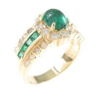 K18YG エメラルドリング