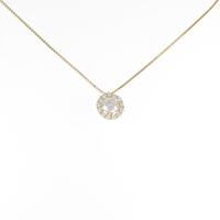 K18YG ダイヤモンドネックレス 0．422ct・I・SI2・GOOD