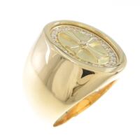 【リメイク】K18YG クロス ダイヤモンドリング