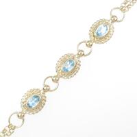 750YG ブルートパーズブレスレット