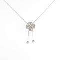 K18WG パヴェ クロス ダイヤモンドネックレス
