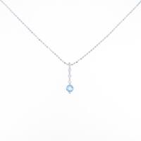 K18WG ブルートパーズネックレス