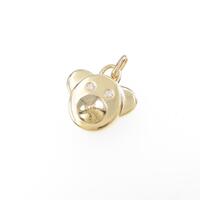 K18YG ベア ダイヤモンドペンダント