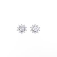 PT フラワー ダイヤモンドピアス