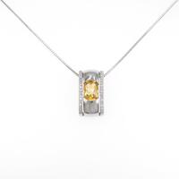 K18WG シトリンネックレス