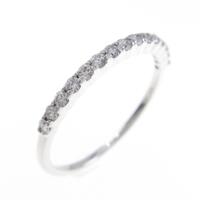 K18WG ハーフエタニティ ダイヤモンドリング