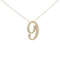 K18YG ナンバー9 ダイヤモンドネックレス