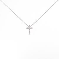 PT／K18WG クロス ダイヤモンドネックレス