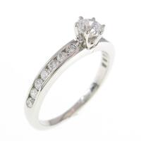 ティファニー ソリティア チャネルセッティング リング 0．30ct