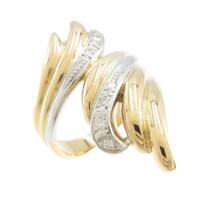 K18YG／PT ダイヤモンドリング