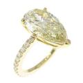 K18YG ダイヤモンドリング 3．252ct LY VS2 ペアシェイプ