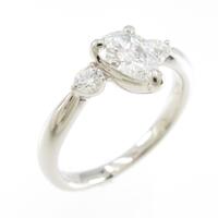 【リメイク】プラチナダイヤモンドリング 0．544ct D SI1 ペアシェイプ