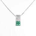 K18WG エメラルドネックレス