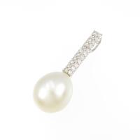 K18WG シロチョウパールペンダント