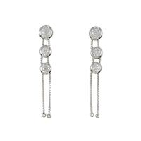 タサキ スリーストーン ダイヤモンドピアス