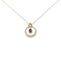 K18YG サファイヤネックレス