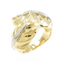 K18YG／PT リーフ リング